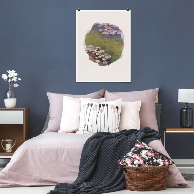 Posters WaterColours - Claude Monet - Water Lilies
