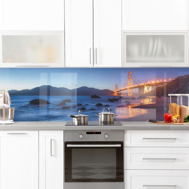 Achterwand voor keuken Golden Gate Bridge At Dusk