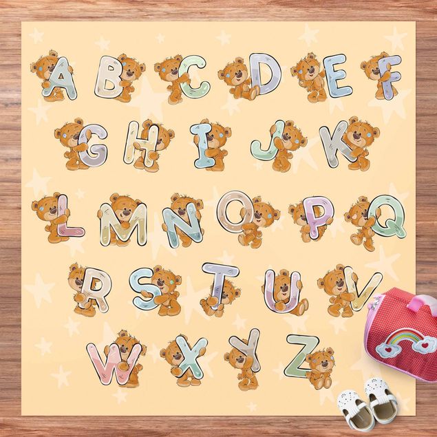 moderne vloerkleden I Am Learning The Alphabet with Teddy From A To Z