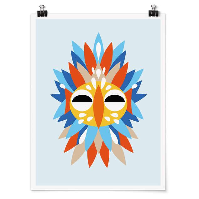 Posters Collage Ethnic Mask - Parrot