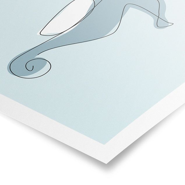 Posters Seahorse Line Art