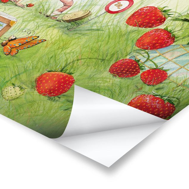 Posters Little Strawberry Strawberry Fairy- With Worm Home