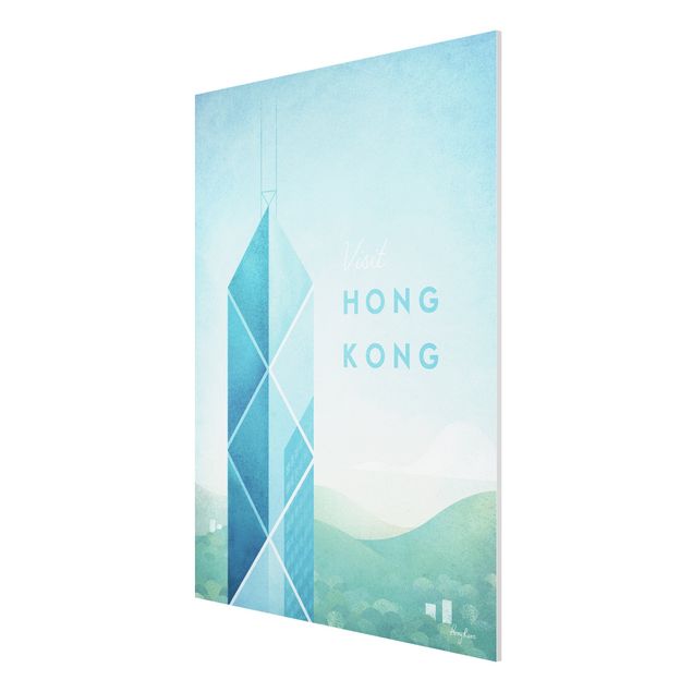 Forex schilderijen Travel Poster - Hong Kong