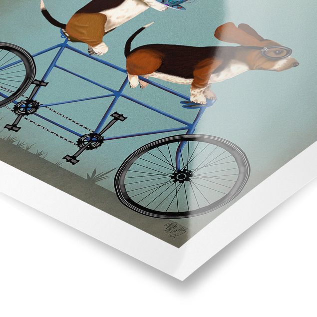 Posters Cycling - Bassets Tandem
