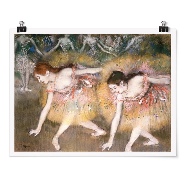 Posters Edgar Degas - Dancers Bending Down