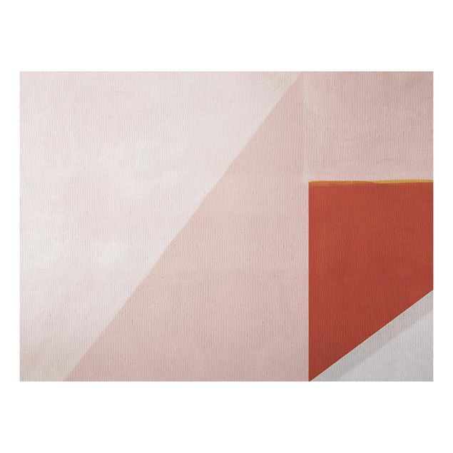 Aluminium Dibond schilderijen Pink Geometry