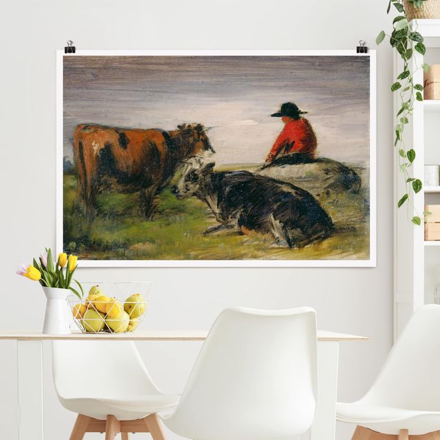 Posters Wilhelm Busch - Shepherd with Cows