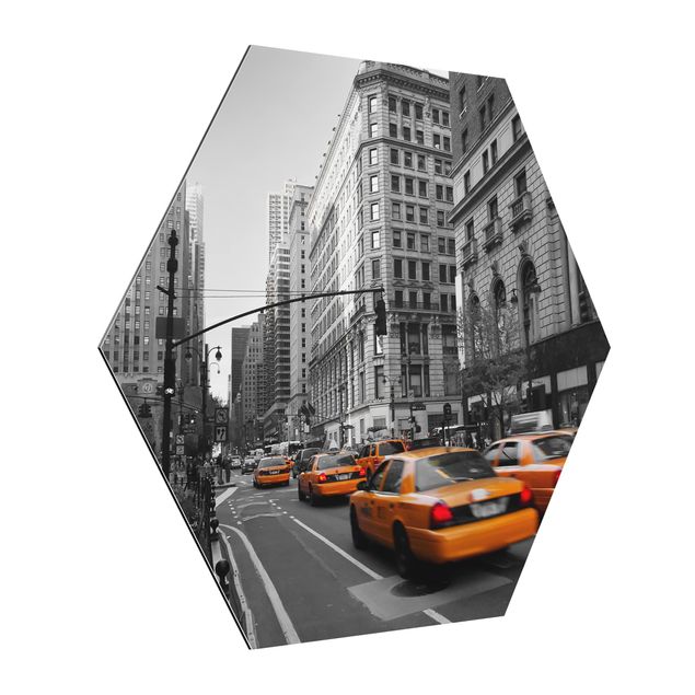 Hexagons Aluminium Dibond schilderijen New York, New York!