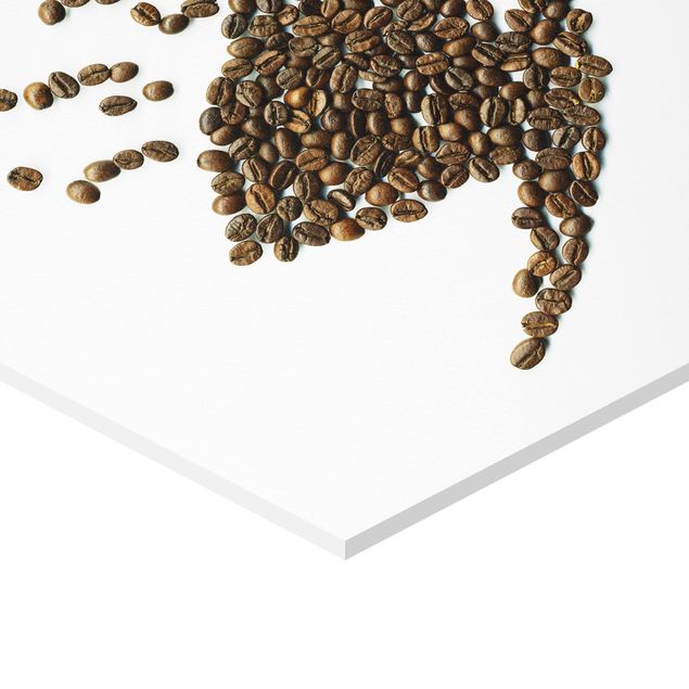 Hexagons Forex schilderijen Coffee Beans Cup