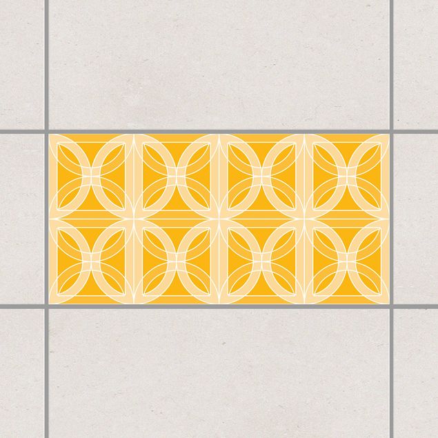 Tegelstickers Circular Tile Design Melon Yellow 30cm x 60cm