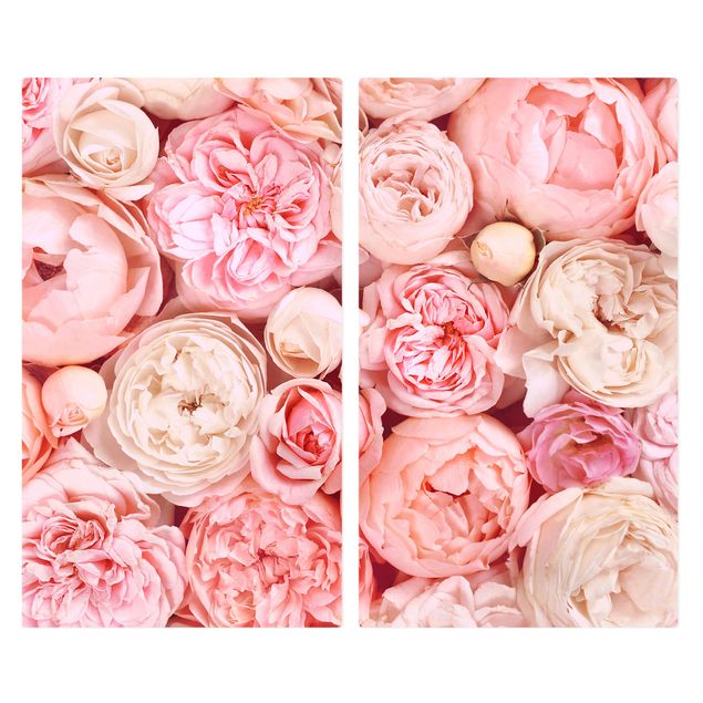 Kookplaat afdekplaten Roses Rosé Coral Shabby