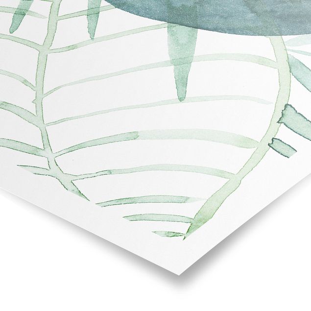Posters Palm Fronds In Water Color II
