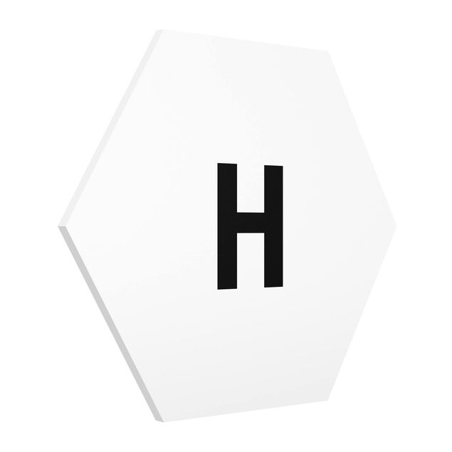 Hexagons Forex schilderijen Letter White H