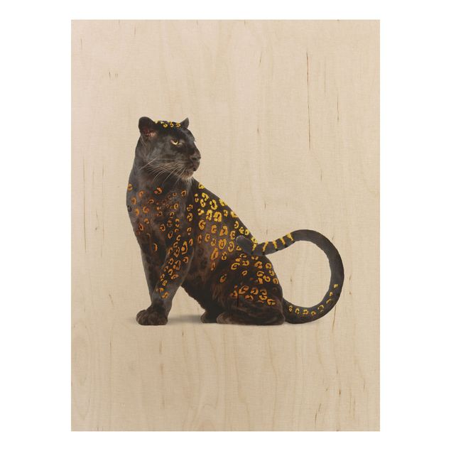 Houten schilderijen Golden Panthers