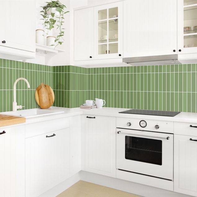 Achterwand voor keuken Subway Tiles - Green