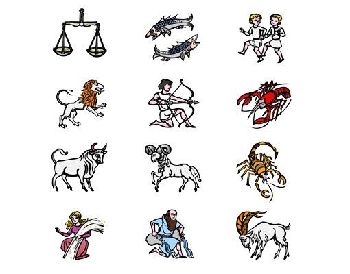 Muurstickers spiritueel No.155 Signs of the Zodiac