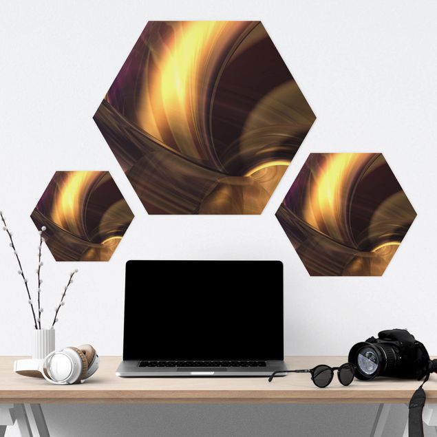 Hexagons Forex schilderijen Enchanted Fire
