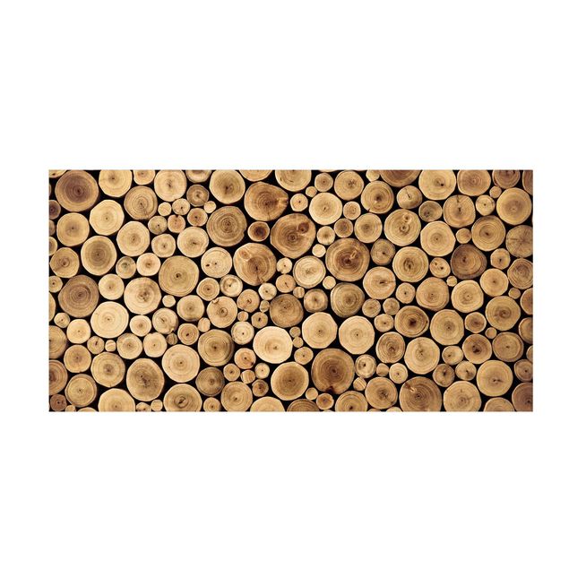 Vloerkleed bruin Homey Firewood