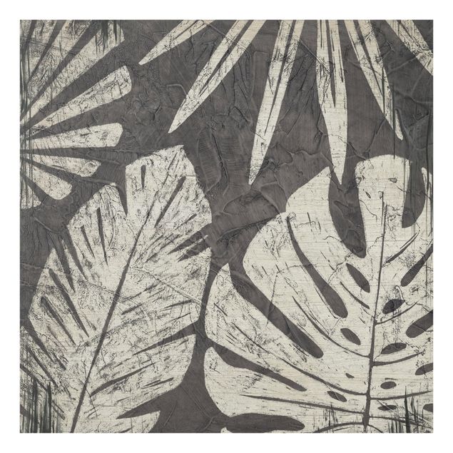 Spatscherm keuken Palm Leaves Against A Dark Gray
