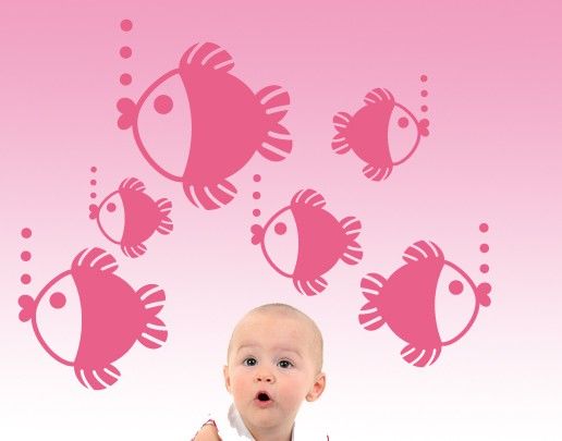 Muurstickers dieren No.UL433 baby fish Set