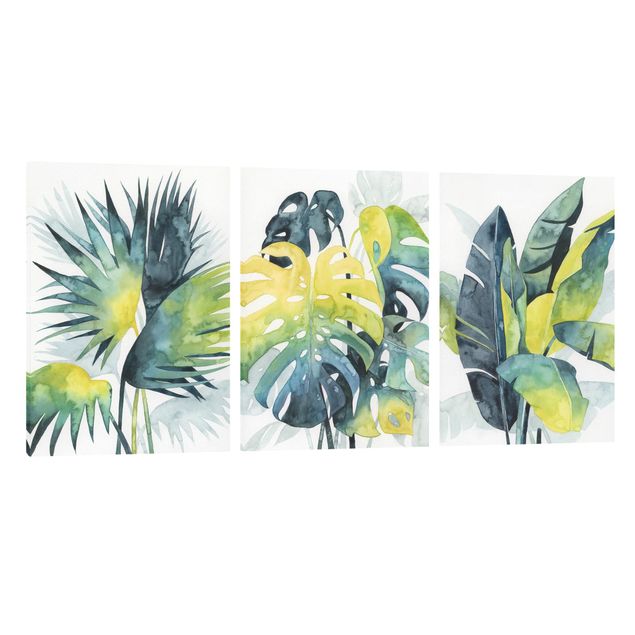 Canvas schilderijen - 3-delig Tropical Foliage Set II