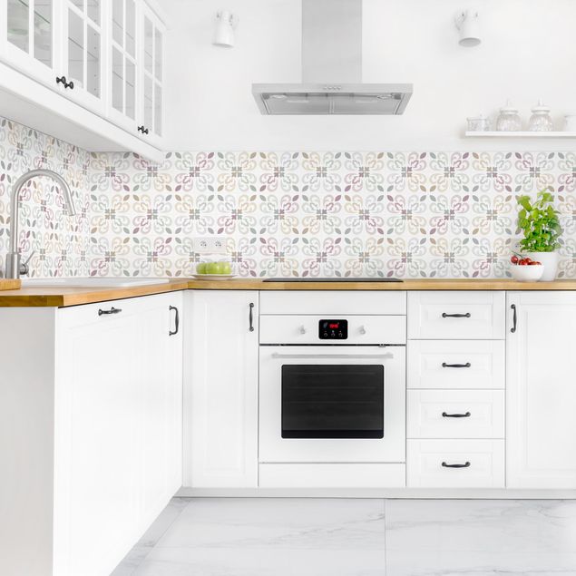 Achterwand voor keuken abstract Geometrical Tiles - Padua