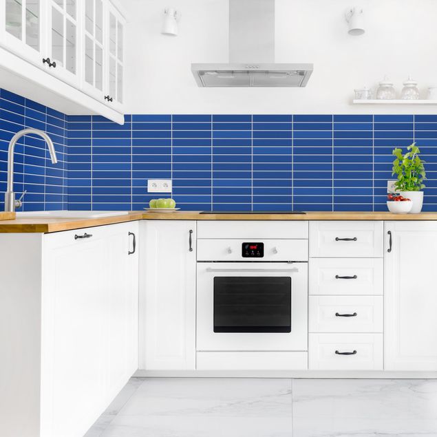 Achterwand voor keuken eenkleurig Metro Tiles - Blue
