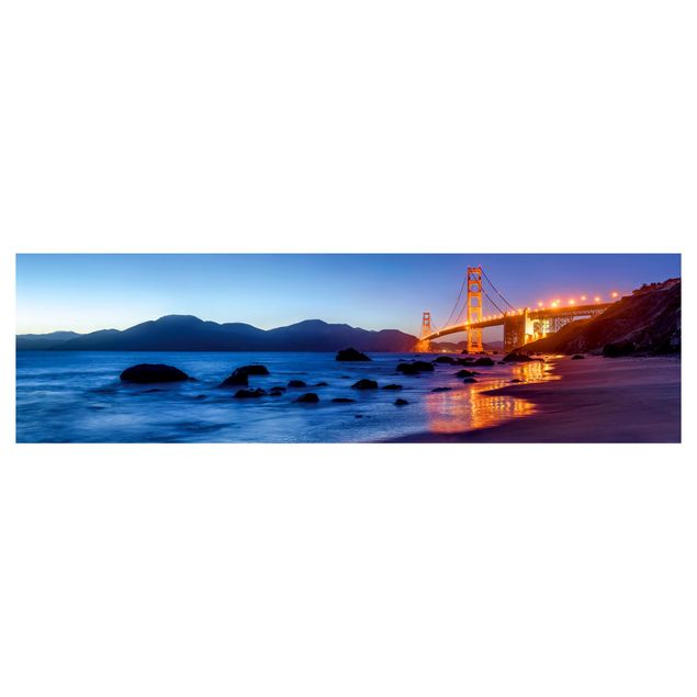 Keukenachterwanden Golden Gate Bridge At Dusk