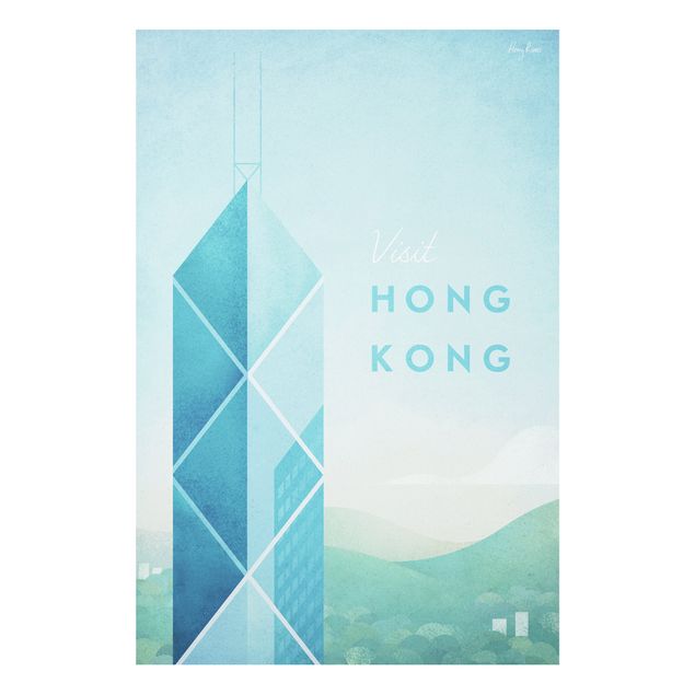 Forex schilderijen Travel Poster - Hong Kong