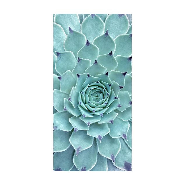 Vloerkleed turquoise Cactus Agave