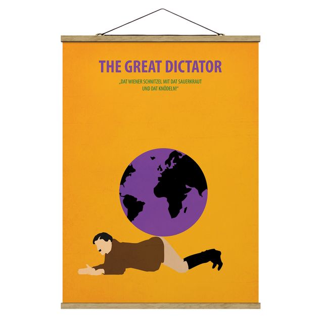 Stoffen schilderij met posterlijst Film Poster The Great Dictator