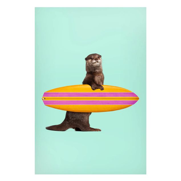 Magneetborden Otter With Surfboard