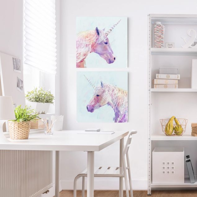 Canvas schilderijen - 2-delig  Mystic Unicorn Set I