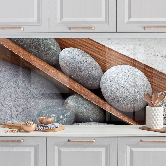 Achterwand voor keuken steenlook Still Life With Grey Stones