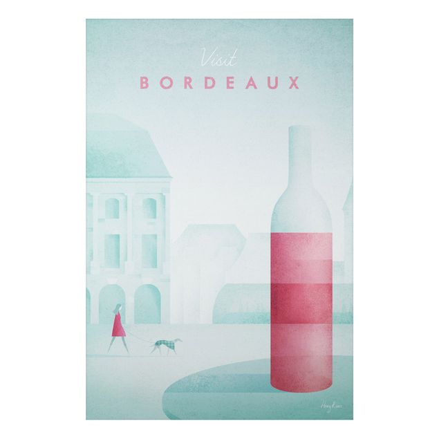 Aluminium Dibond schilderijen Travel Poster - Bordeaux