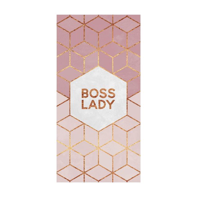 eetkamer tapijt Boss Lady Hexagons Pink