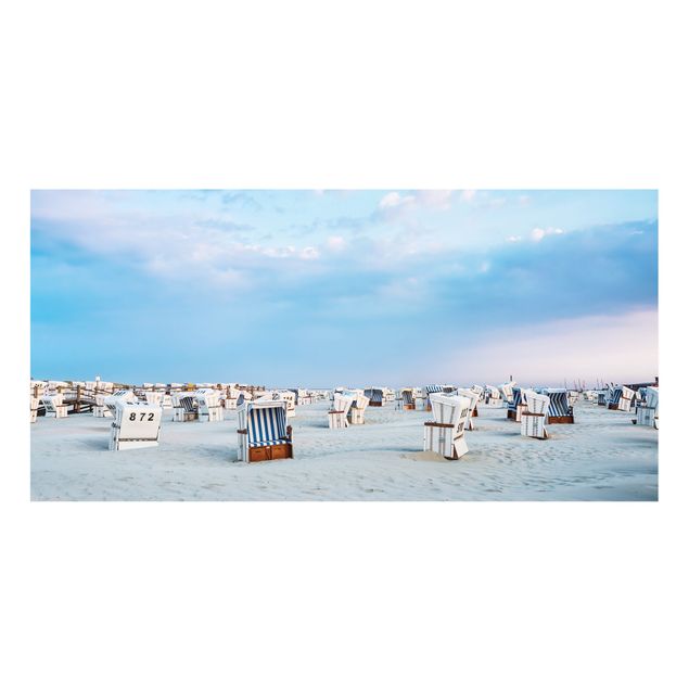 Spatscherm keuken Beach Chairs On The North Sea Beach