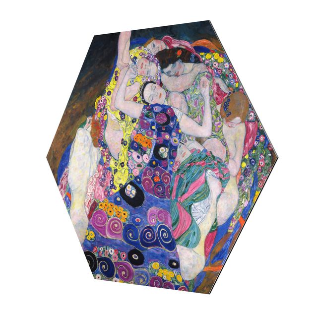 Hexagons Aluminium Dibond schilderijen Gustav Klimt - The Virgin