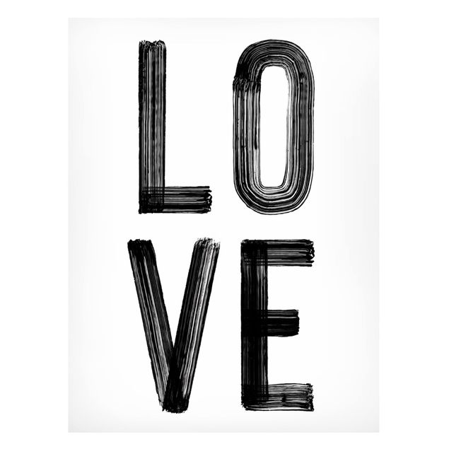 Magneetborden Love Typography in Black