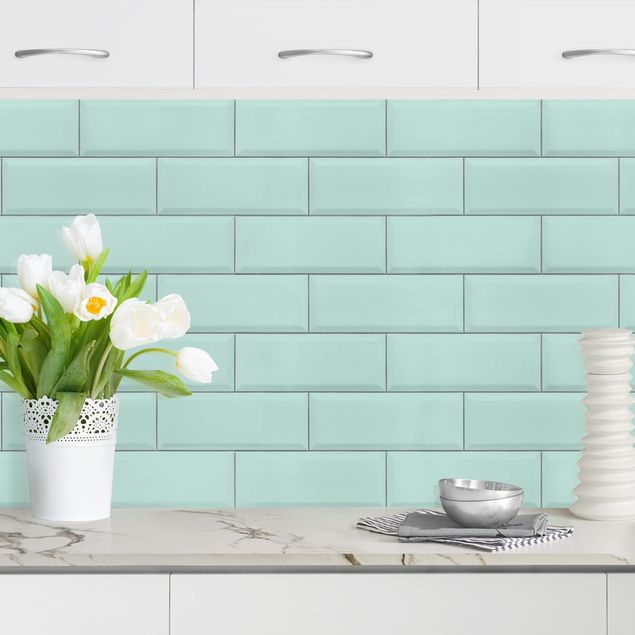 Achterwand voor keuken patroon Ceramic Tiles Turquoise