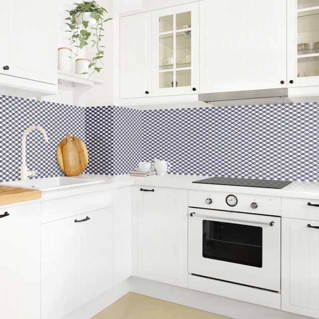 Achterkant keuken Geometrical Tile Mix Cubes Purple