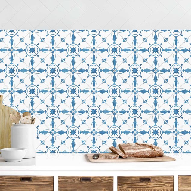 Achterwand voor keuken patroon Watercolour Tiles - Porto