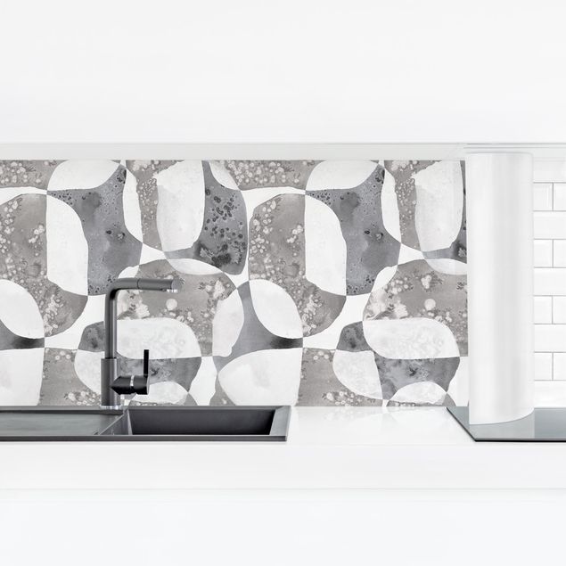 Achterkant keuken Living Stones Pattern In Grey