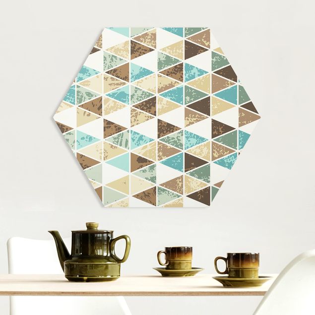 Hexagons Forex schilderijen Triangle Repeat Pattern