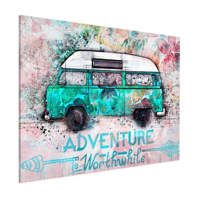 Magneetborden Bulli Adventure Collage Pastel