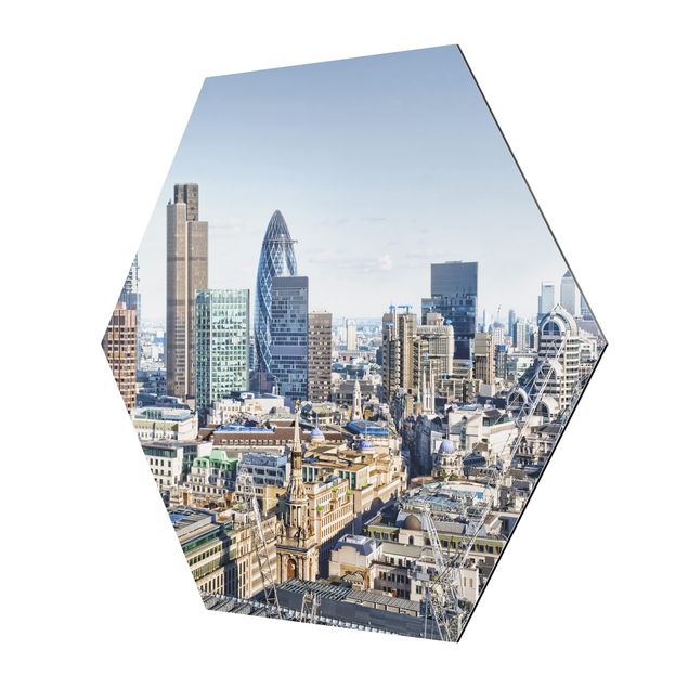 Hexagons Aluminium Dibond schilderijen City Of London