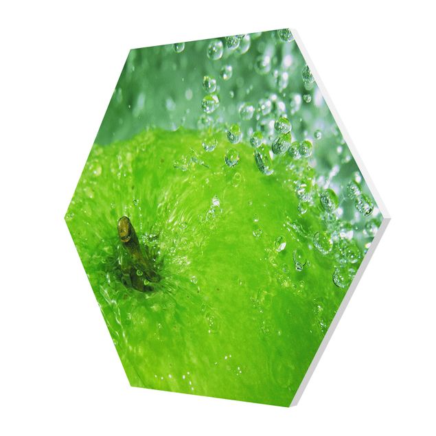 Hexagons Forex schilderijen Green Apple