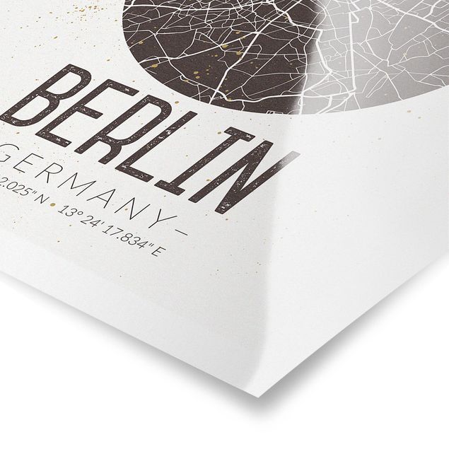 Posters City Map Berlin - Retro