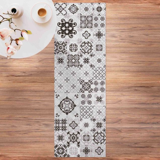 Loper tapijt Ceramic Tiles Agadir Grey