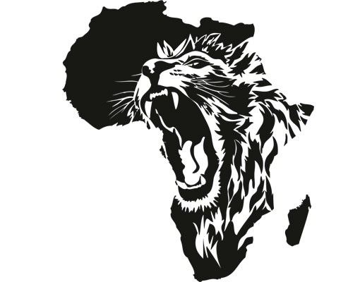 Muurstickers leeuw No.CG135 Africa's heart
